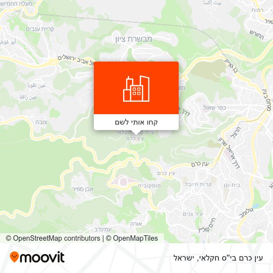 מפת עין כרם בי''ס חקלאי