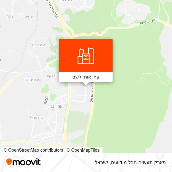 מפת פארק תעשיה חבל מודיעים