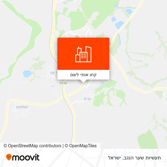 מפת תעשיות שער הנגב