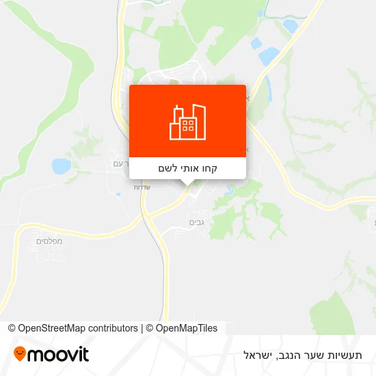 מפת תעשיות שער הנגב
