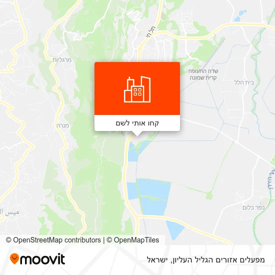 מפת מפעלים אזורים הגליל העליון