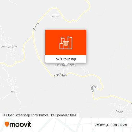 מפת מעלה אפרים