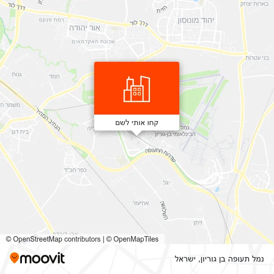 מפת נמל תעופה בן גוריון