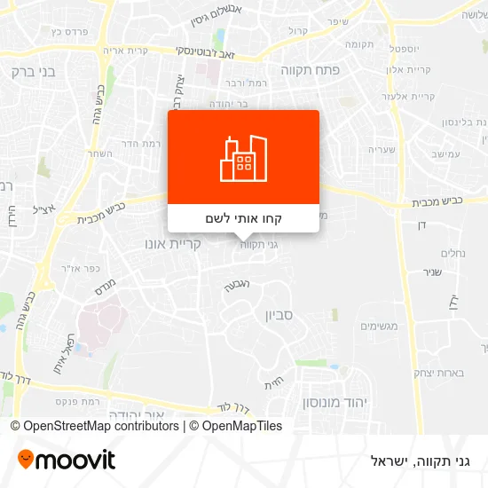 מפת גני תקווה