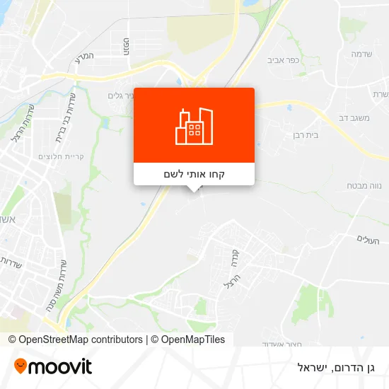 מפת גן הדרום