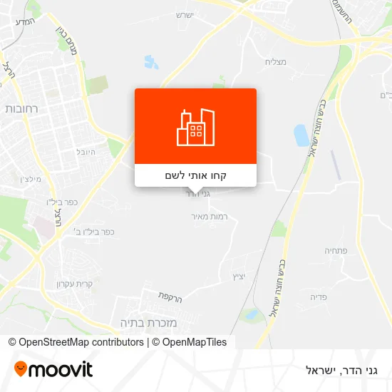 מפת גני הדר