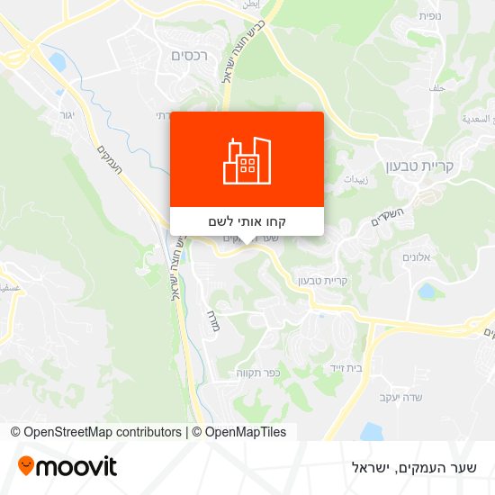 מפת שער העמקים