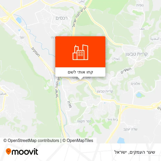 מפת שער העמקים