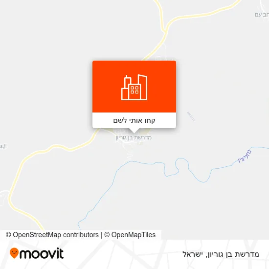 מפת מדרשת בן גוריון
