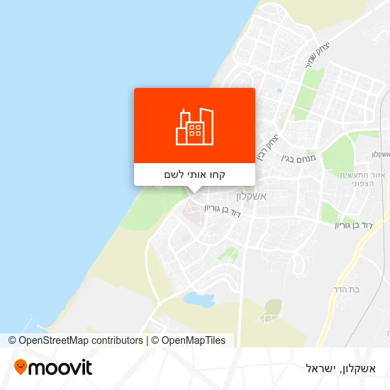 מפת אשקלון