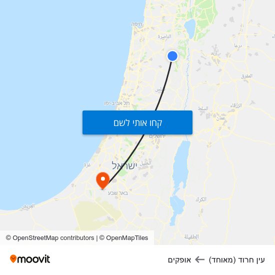 מפת עין חרוד (מאוחד) לאופקים