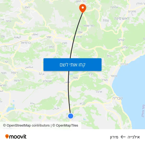 מפת אילנייה למירון