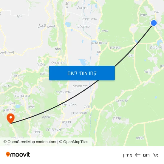 מפת אל -רום למירון