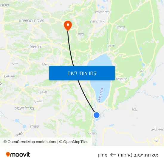 מפת אשדות יעקב (איחוד) למירון