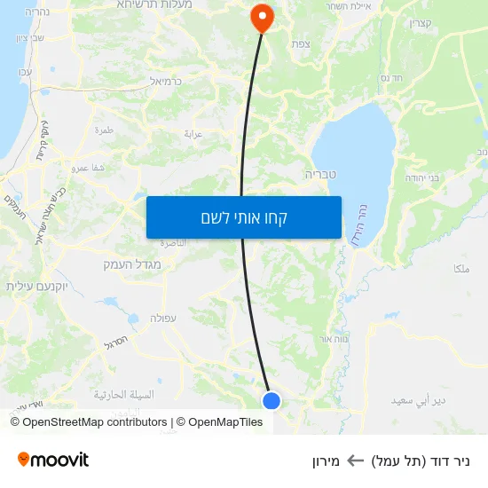 מפת ניר דוד (תל עמל) למירון