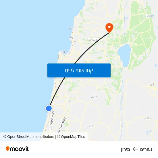 מפת נעורים למירון