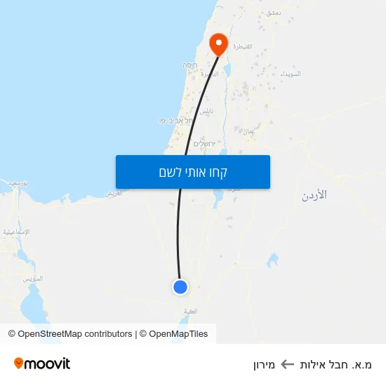 מפת מ.א. חבל אילות למירון