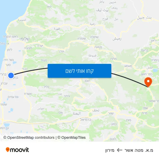 מפת מ.א. מטה אשר למירון