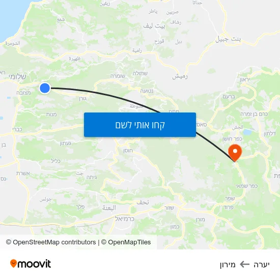מפת יערה למירון
