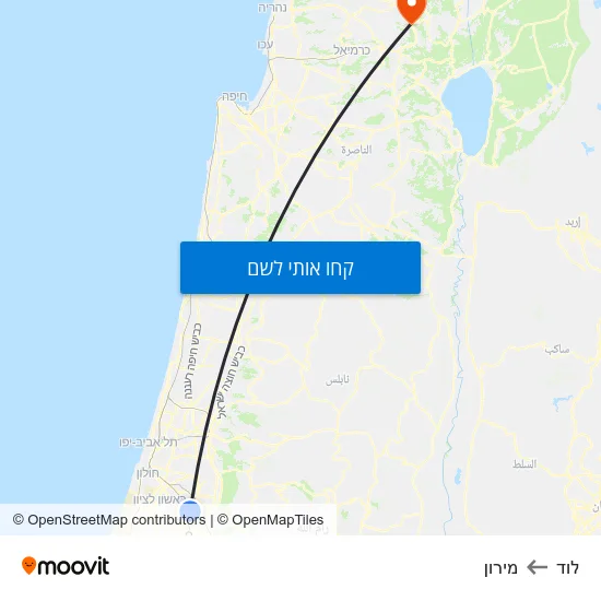 מפת לוד למירון