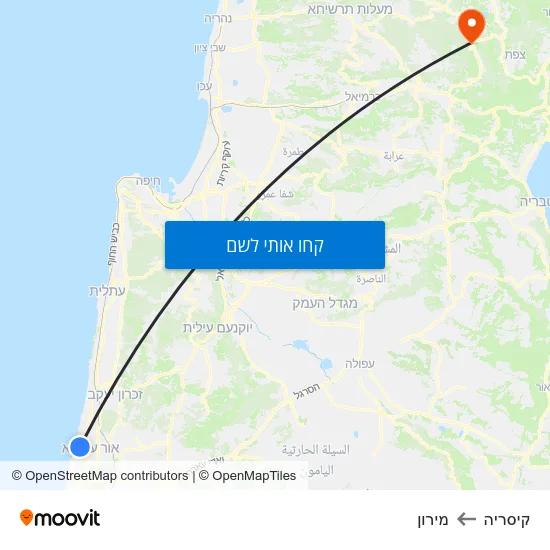 מפת קיסריה למירון