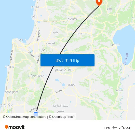 מפת בסמ"ה למירון