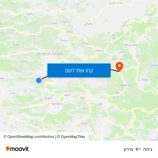 מפת גיתה למירון