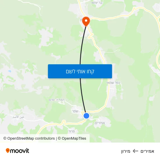 מפת אמירים למירון