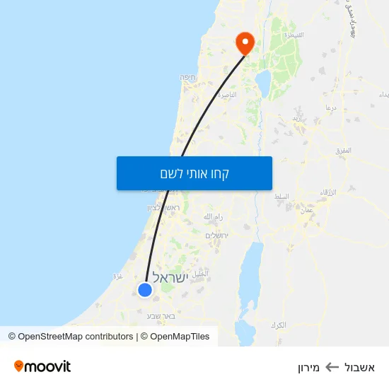 מפת אשבול למירון
