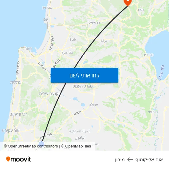 מפת אום אל-קוטוף למירון