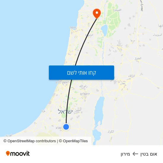מפת אום בטין למירון