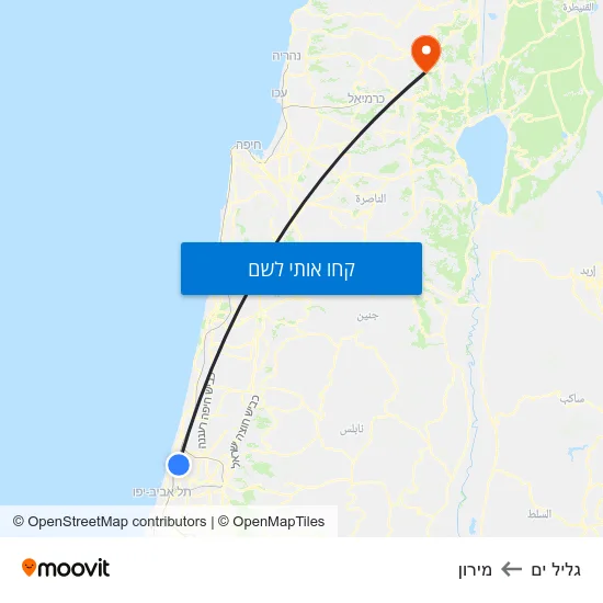 מפת גליל ים למירון
