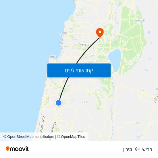 מפת חריש למירון