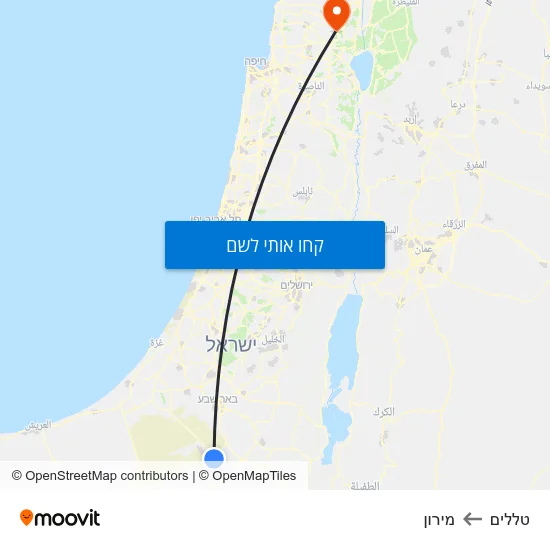 מפת טללים למירון