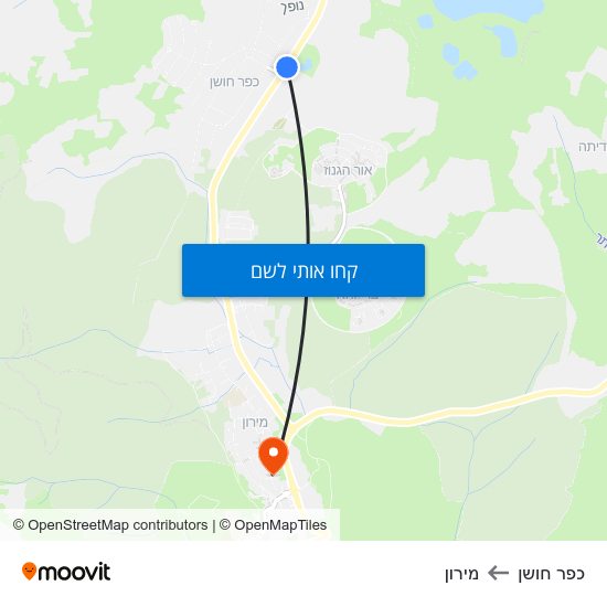 מפת כפר חושן למירון