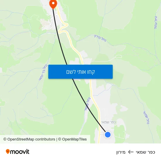 מפת כפר שמאי למירון