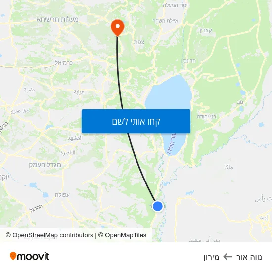 מפת נווה אור למירון
