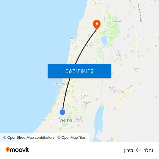 מפת נחלה למירון