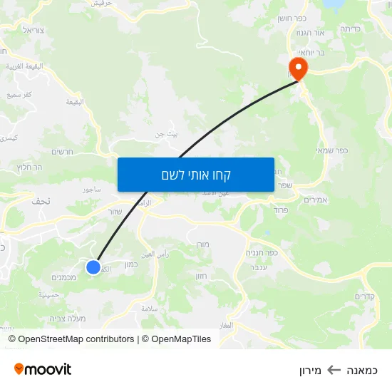 מפת כמאנה למירון