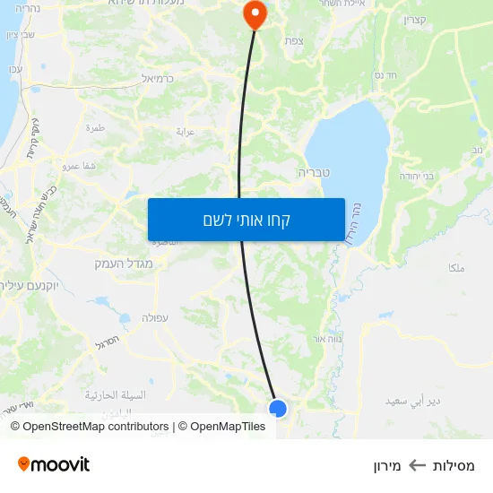 מפת מסילות למירון