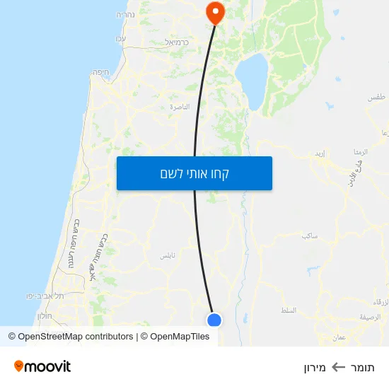 מפת תומר למירון