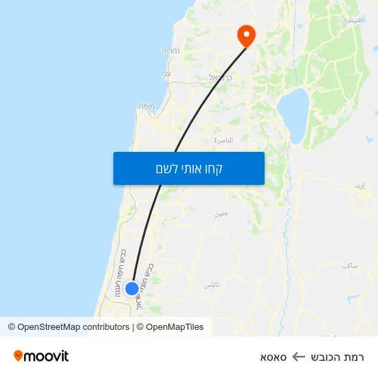 מפת רמת הכובש לסאסא