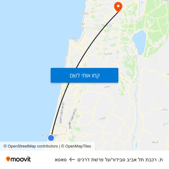 מפת ת. רכבת תל אביב סבידור/על פרשת דרכים לסאסא