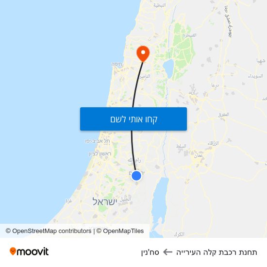 מפת תחנת רכבת קלה העירייה לסח'נין