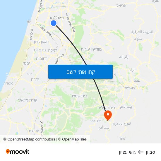 מפת סביון לגוש עציון