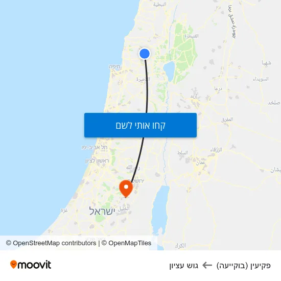 מפת פקיעין (בוקייעה) לגוש עציון
