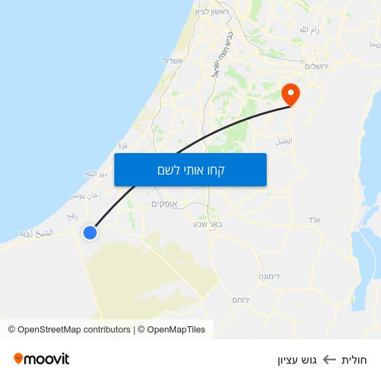 מפת חולית לגוש עציון