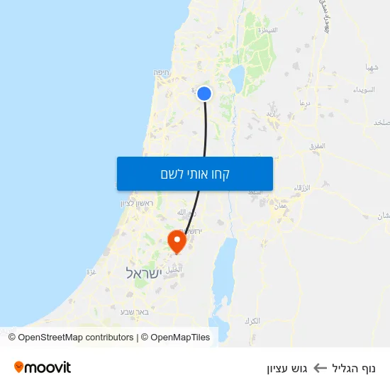 מפת נוף הגליל לגוש עציון
