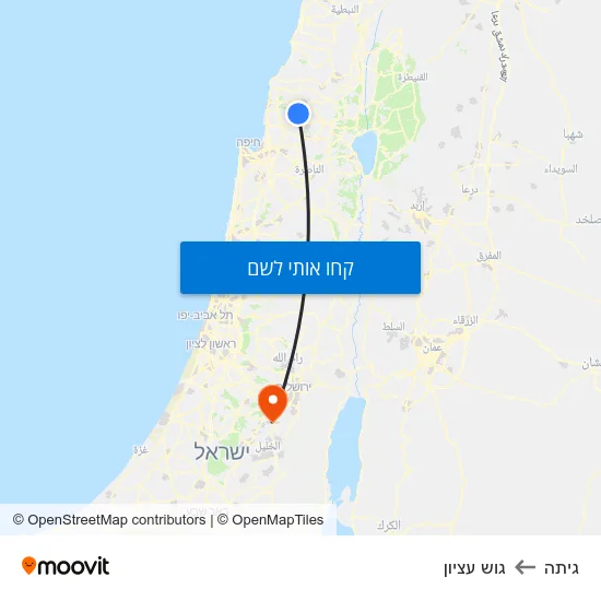 מפת גיתה לגוש עציון