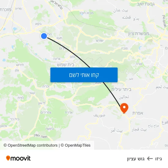 מפת גיזו לגוש עציון